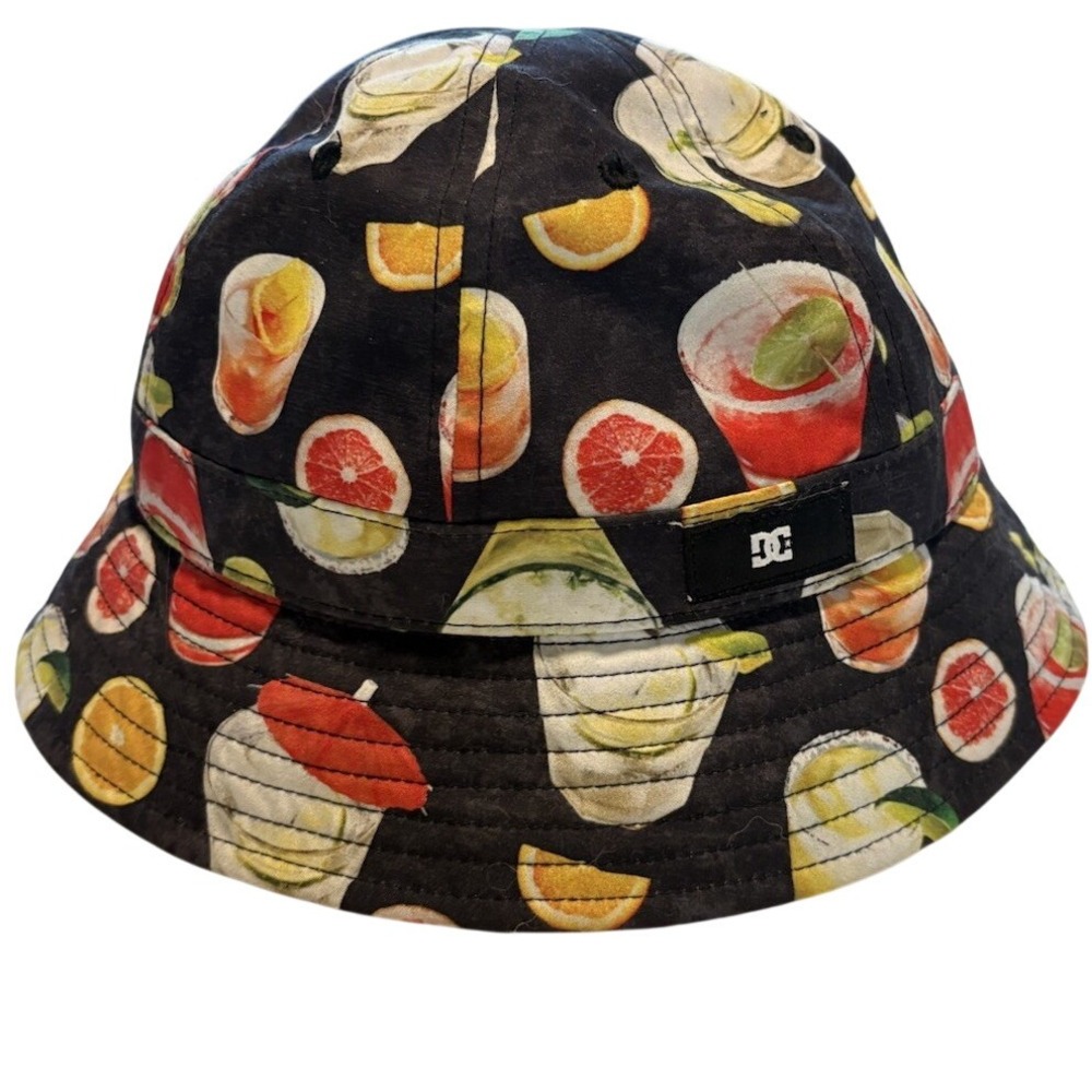 DC Shoe Men's Boozinheimer Bucket S/M Hat Cap Skate Cocktails Drinks